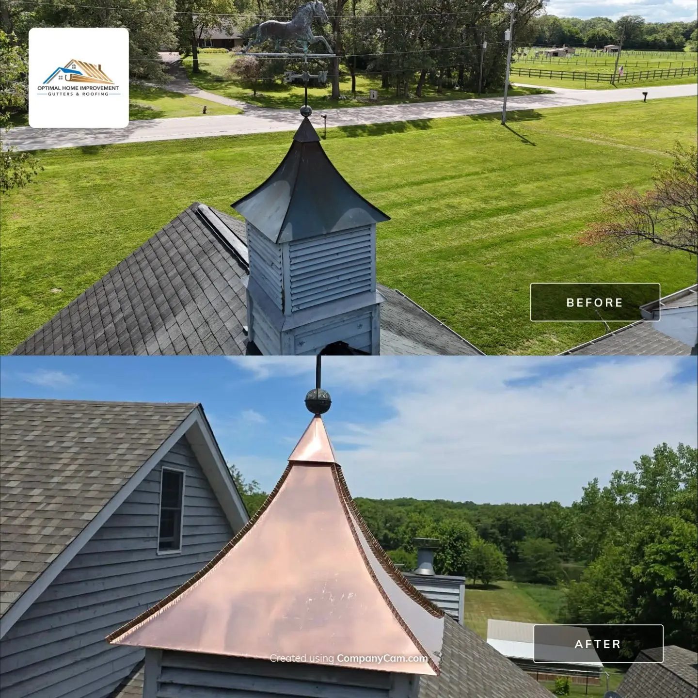 Roofing, copper chimney cap and copper awning — photo 3
