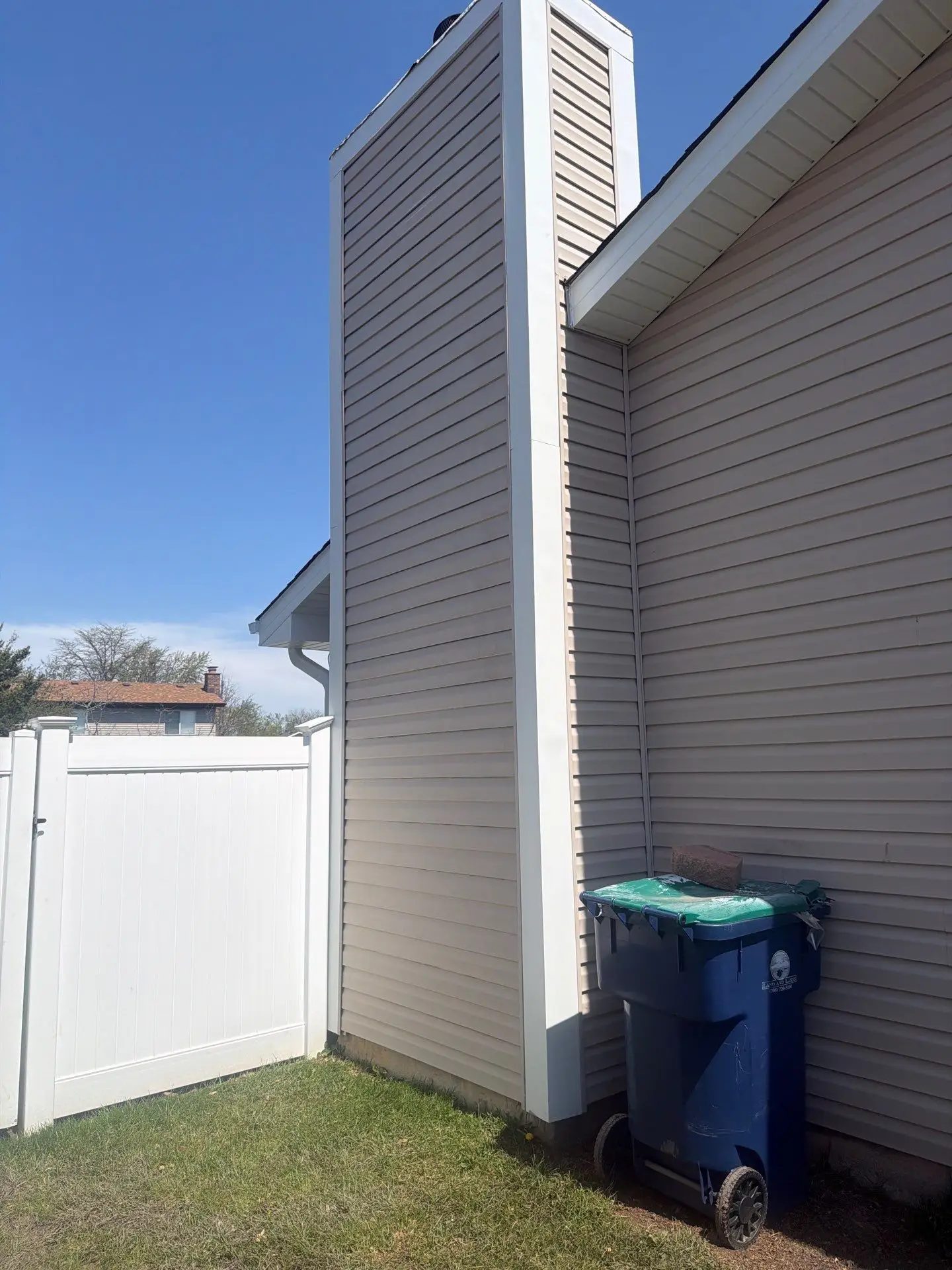 Chimney siding replacement — photo 3