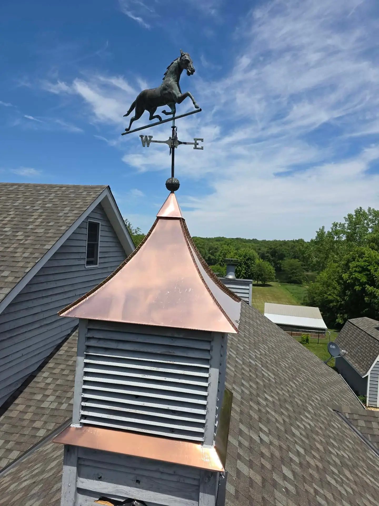 Roofing, copper chimney cap and copper awning — photo 4